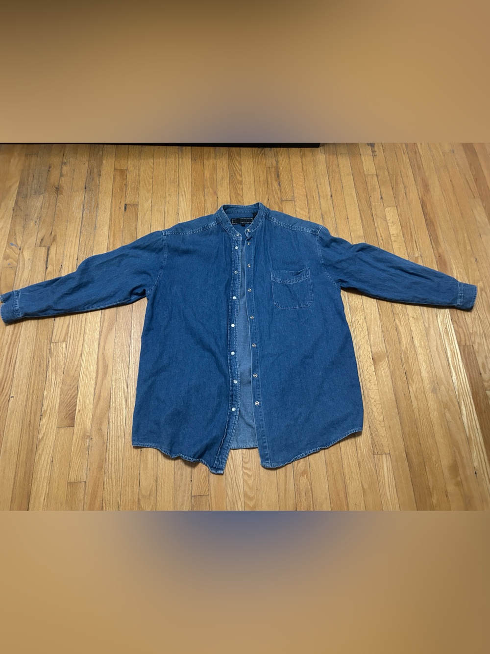 Blue Denim Button-Up Shirt
